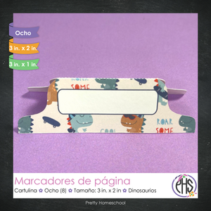 Marcadores de página: Portafolio Dinosaurios 2