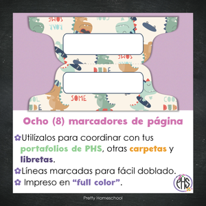 Marcadores de página: Portafolio Dinosaurios 2