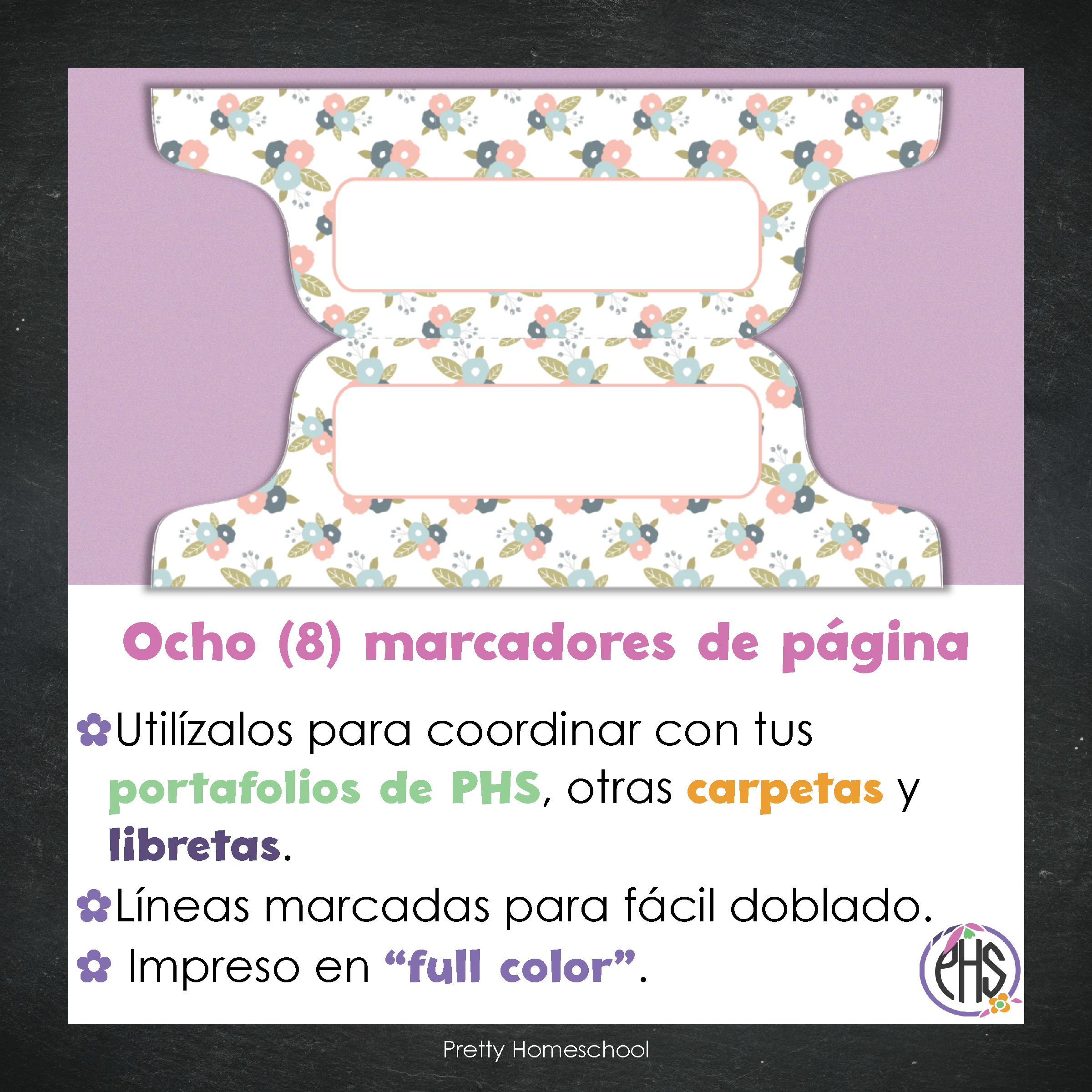 Marcadores de página: Portafolio Pastel