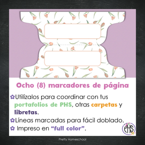 Marcadores de página: Portafolio Pink Flowers