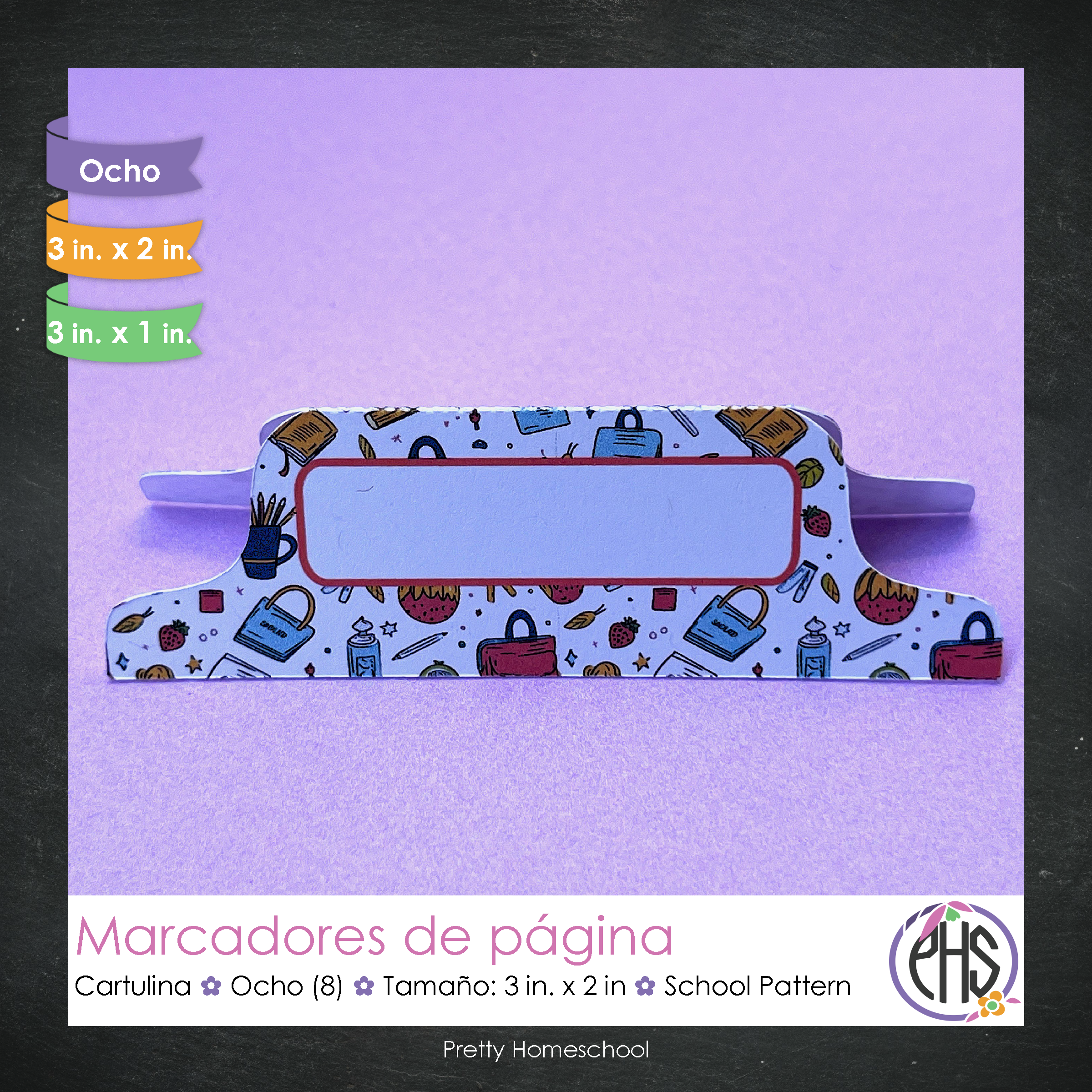 Marcadores de página: Portafolio School Pattern