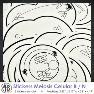 Stickers Meiosis Celular - B/N