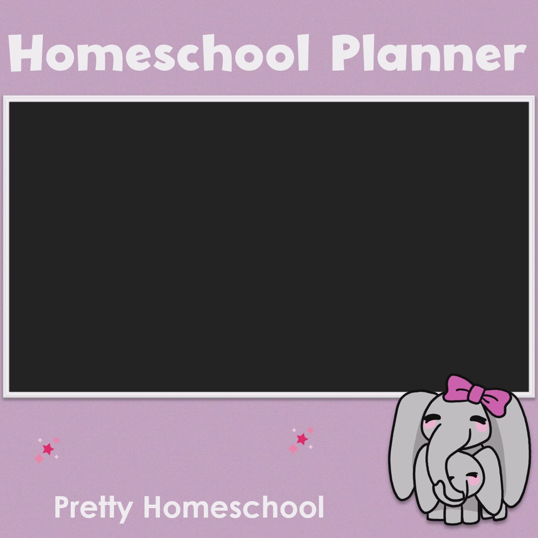 Printed Homeschool Planner | Daily & Weekly Organizer for 4 Students | Pretty Floral Design + Digital PDF