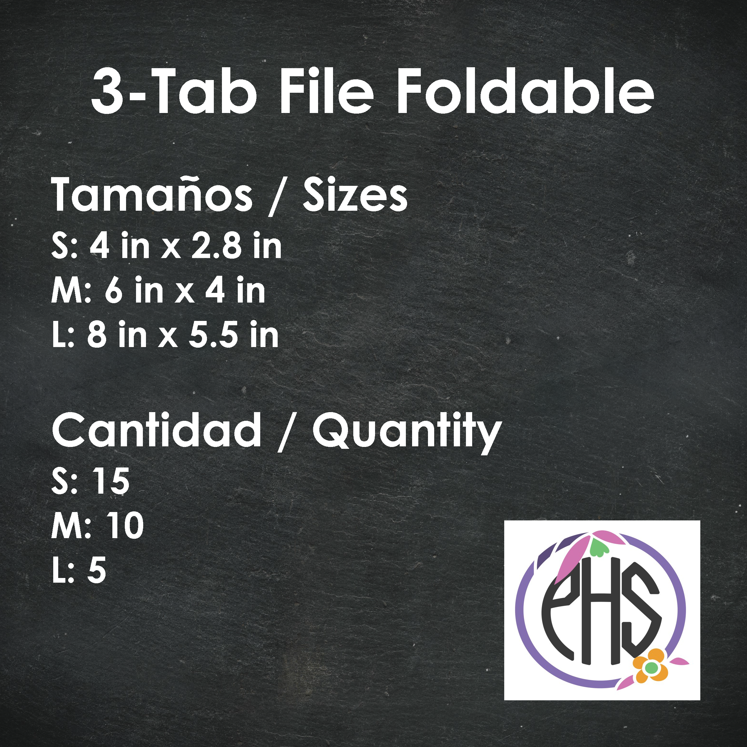 Plegable / Foldable 3-Tab File Foldable