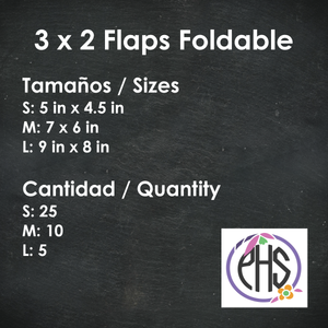 Plegable / Foldable 3 x 2 Flaps Foldable