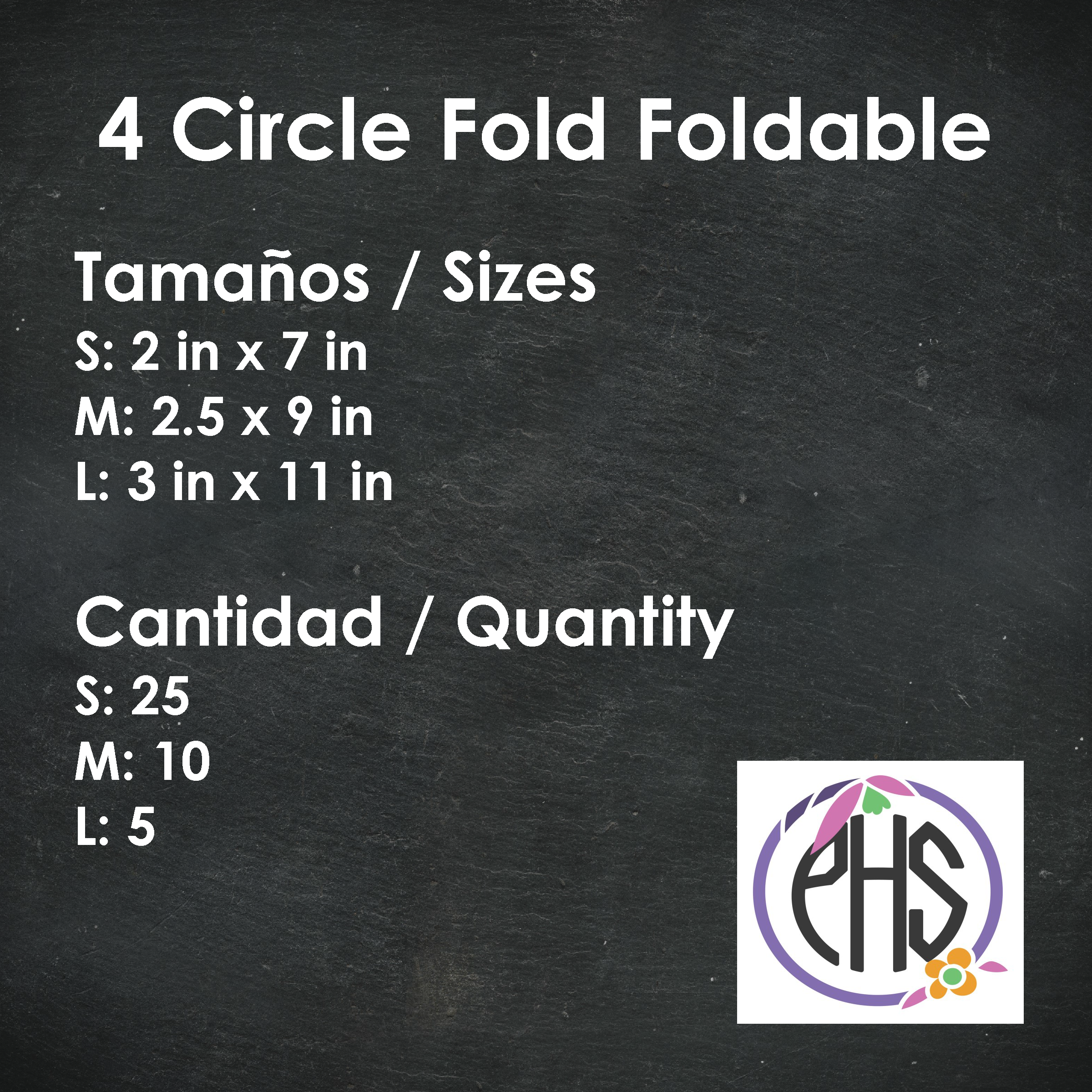 Plegable / Foldable 4 Circle Fold Foldable