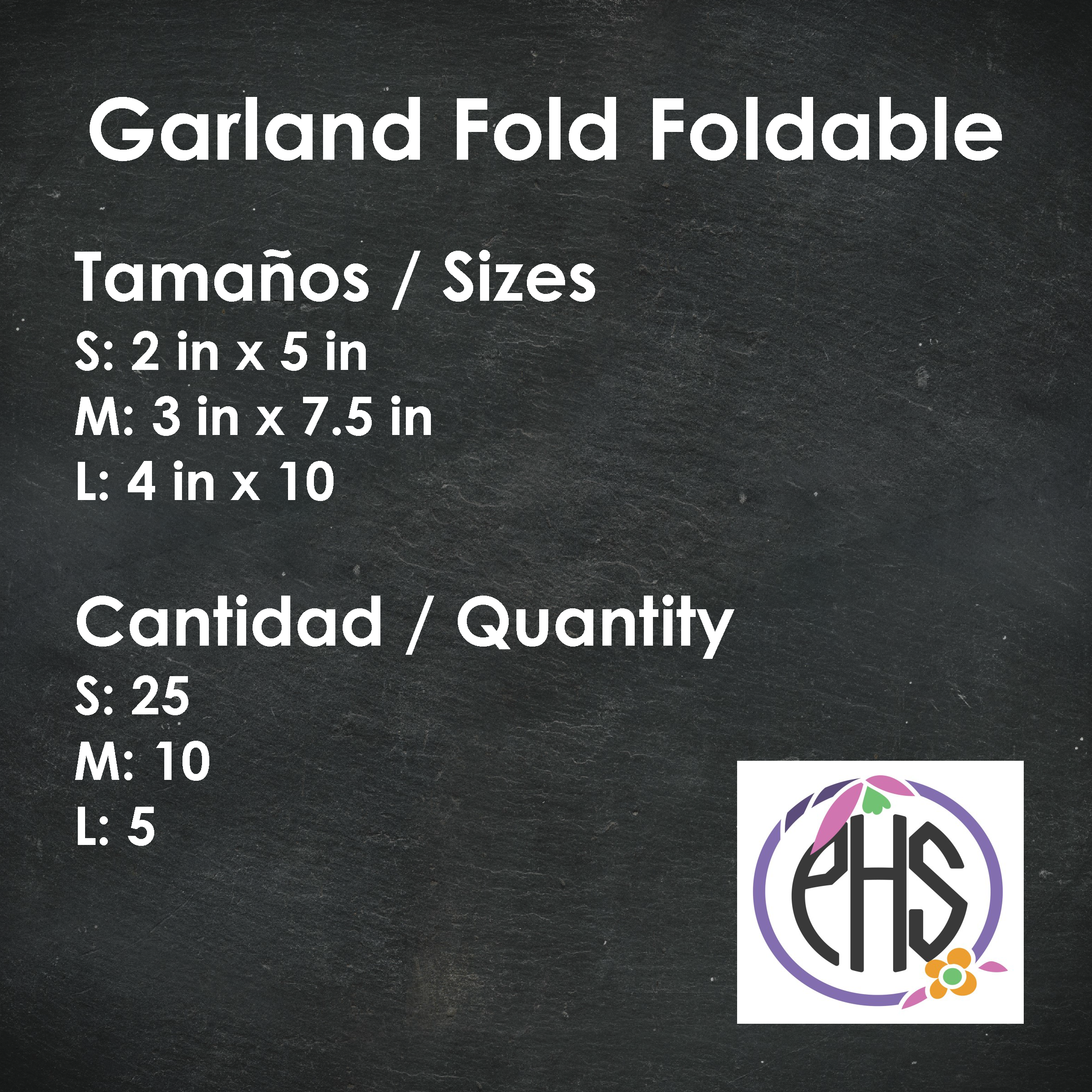 Plegable / Foldable Garland Fold Foldable