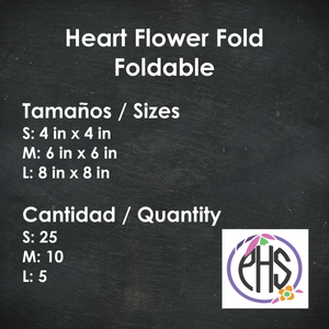 Plegable / Foldable Heart Flower Fold Foldable