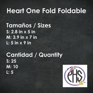 Plegable / Foldable Heart One Fold Foldable