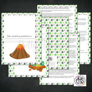Cuaderno de escritura cursiva Dinosaurios