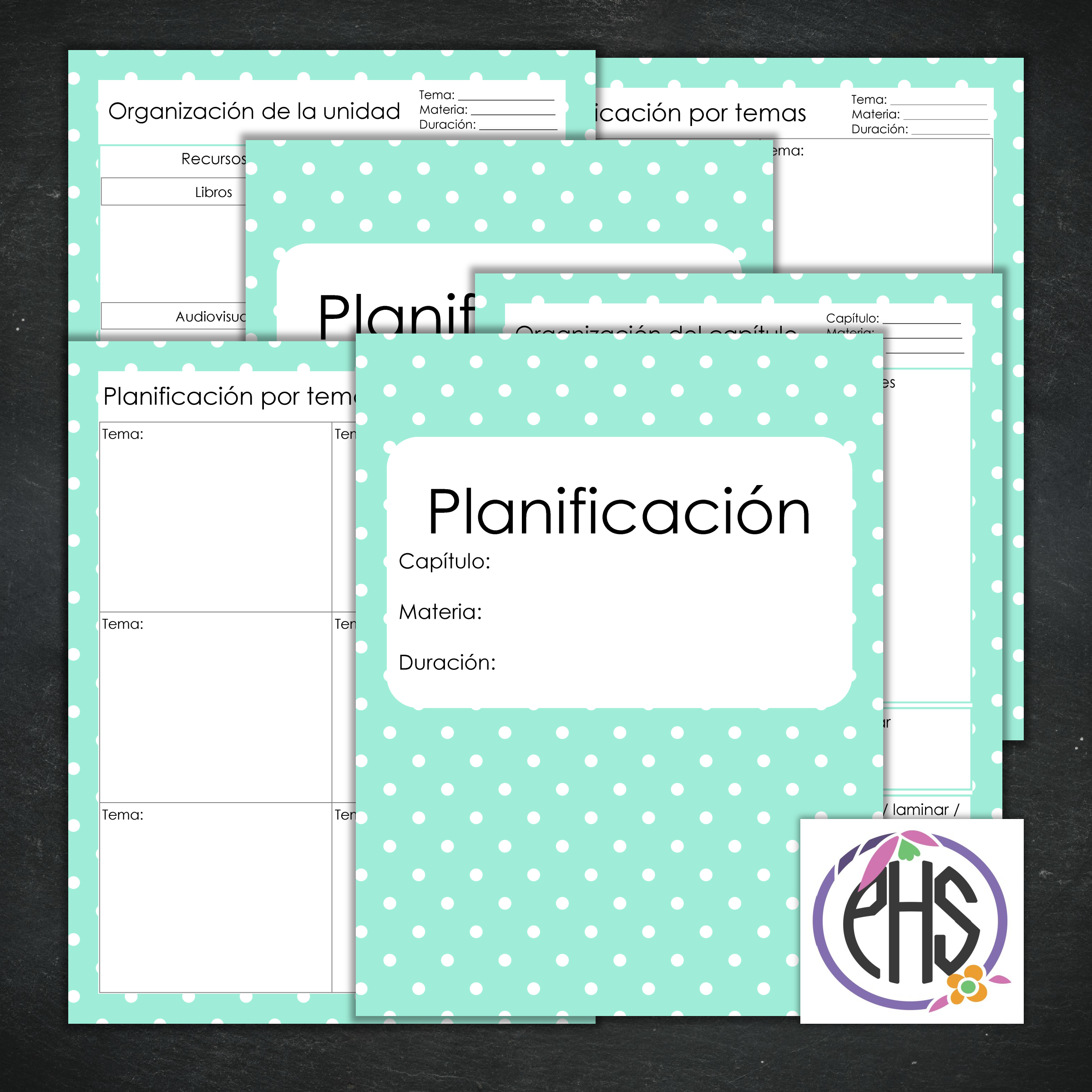 Planificación por capítulos y unidades de estudio.