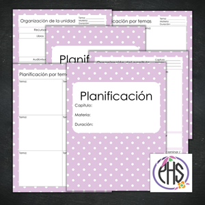 Planificación por capítulos y unidades de estudio.