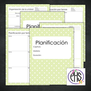 Planificación por capítulos y unidades de estudio.