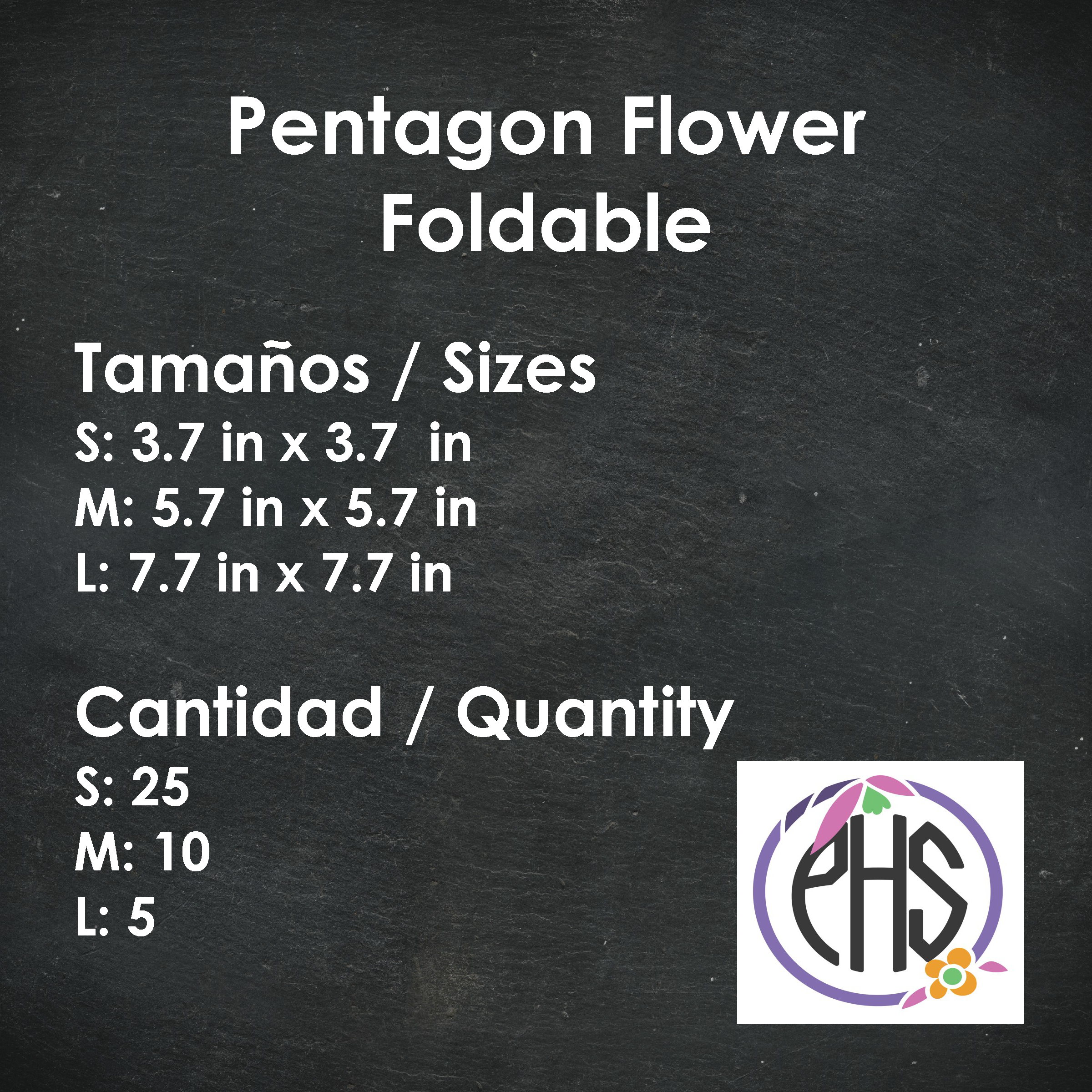 Plegable / Foldable Pentagon Flower Foldable