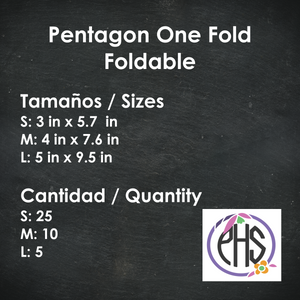 Plegable / Foldable Pentagon One Fold