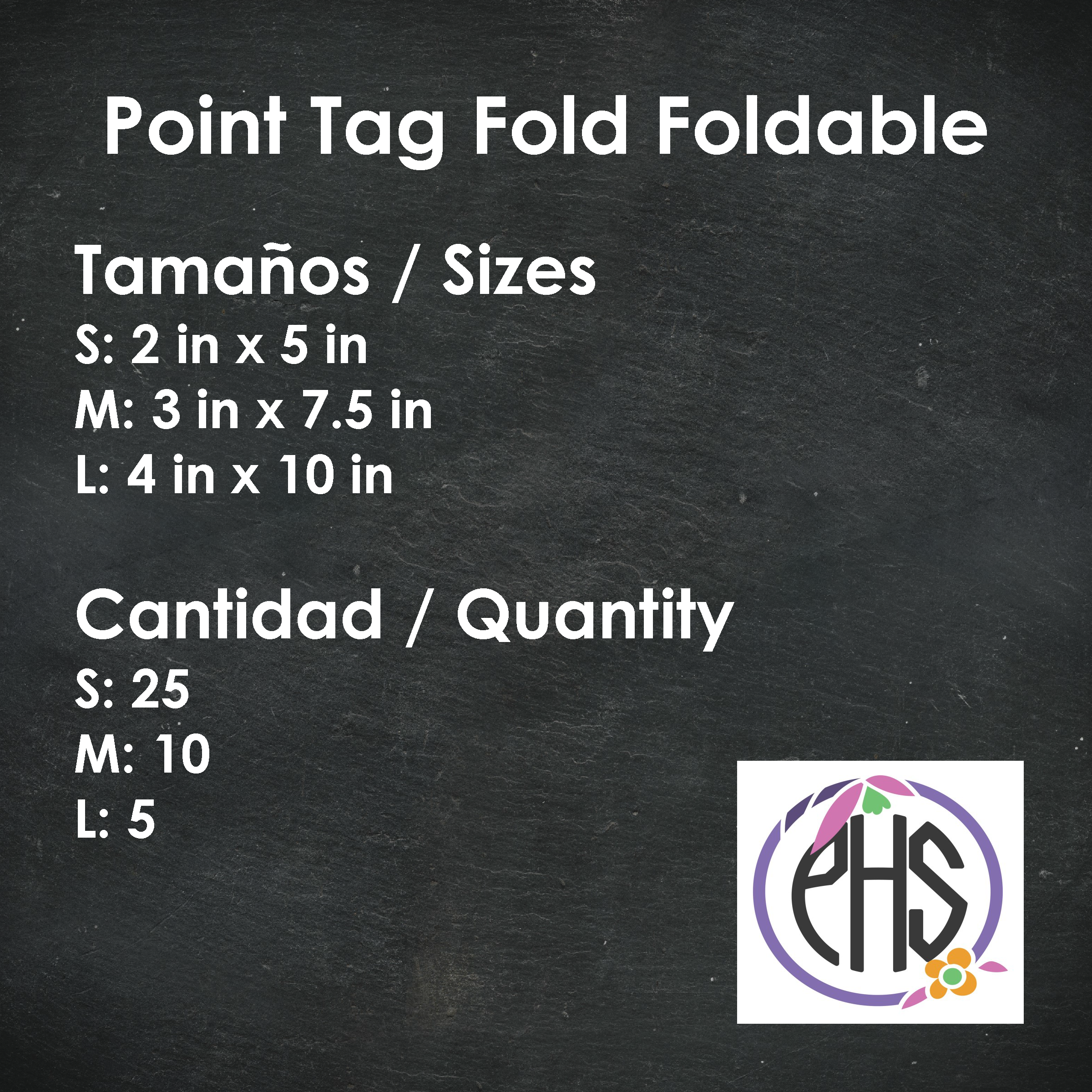 Plegable / Foldable Point Tag Foldable