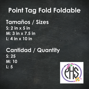 Plegable / Foldable Point Tag Foldable