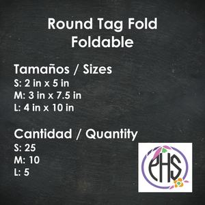 Plegable / Foldable Round Tag Fold Foldable