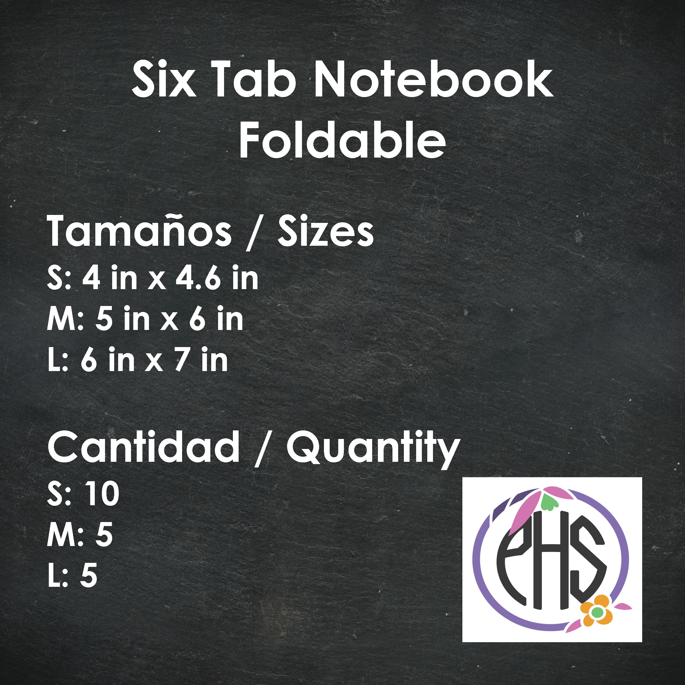 Plegable / Foldable Six Tab Notebook Foldable